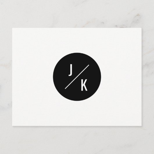 Einfache monochrome Kreise Save the Date - Postkar Ankündigungspostkarte (Vorderseite)