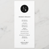 Einfache monochrome kreisförmige Trauung Programm (Vorderseite)