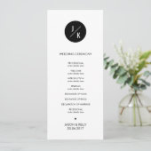 Einfache monochrome kreisförmige Trauung Programm (Stehend Vorderseite)