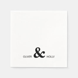 Einfache, monochrome Namen Serviette