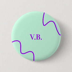 Einfache monochrome Namenszugabe Monogramm Button