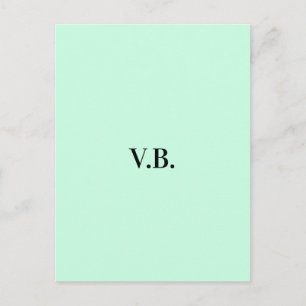 Einfache monochrome Namenszugabe Text Monogramm Feiertagspostkarte