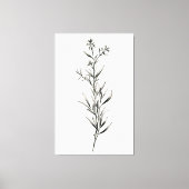 Einfache monochrome Rosemary Sketch Leinwanddruck (Vorderseite)