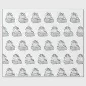 Einfache monochrome Winterurlaubsgeschenke Schwarz Geschenkpapier (Flach)