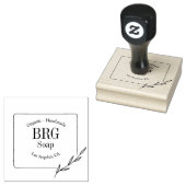 Einfache Monogram Bio Handmade Soap Briefmarke Gummistempel (Stempel)
