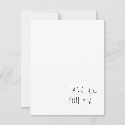 Einfache Monogram Blank Vielen Dank Mitteilungskarte (Vorderseite)