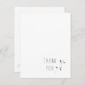 Einfache Monogram Blank Vielen Dank Mitteilungskarte (Vorne/Hinten)