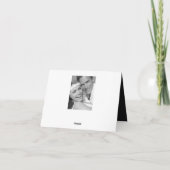 Einfache Monogram Box 4 Multi-Foto Moderne Hochzei Dankeskarte (Rückseite)