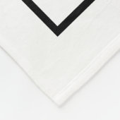 Einfache Monogram Classic Schwarz/Weiß Minimalisti Fleecedecke (Ecke)