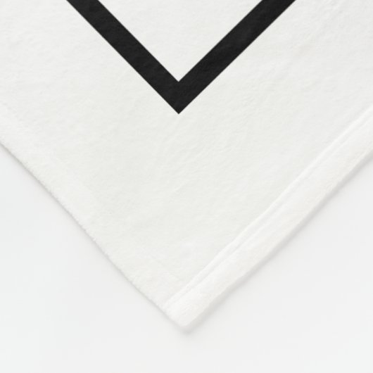 Einfache Monogram Classic Schwarz/Weiß Minimalisti Fleecedecke (Ecke)