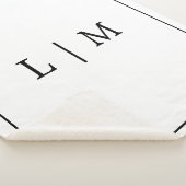 Einfache Monogram Classic Schwarz/Weiß Minimalisti Sherpadecke (3/4)