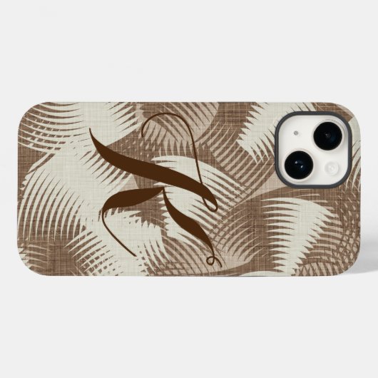 Einfache Monogram Elegant Boho Phone Case (Rückseite (Horizontal))