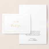 Einfache Monogram Elegant Wedding Vielen Dank Folienkarte (Anzeige)