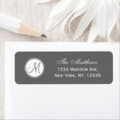 Einfache Monogram-Erstplatine-Rücksendeadresse (Insitu)