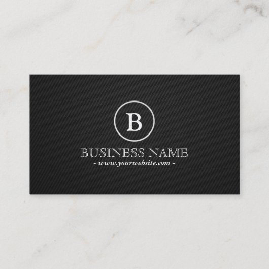 Einfache Monogram Financial Advisor Business Card Visitenkarte (Vorderseite)