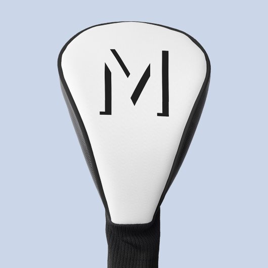 Einfache Monogram Initial Drop Shadow Personalisie Golf Headcover