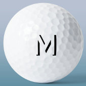 Einfache Monogram Initial Drop Shadow Personalisie Golfball