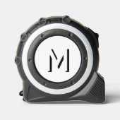 Einfache Monogram Initial Drop Shadow Personalisie Maßband (Vorderseite)