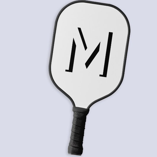 Einfache Monogram Initial Drop Shadow Personalisie Pickleball Schläger