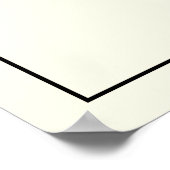 Einfache Monogram Ivory Elegant Begrüßung Poster (Ecke)