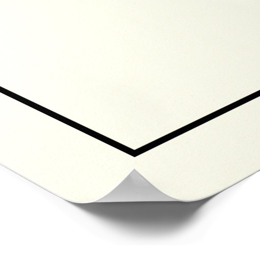 Einfache Monogram Ivory Elegant Begrüßung Poster (Ecke)