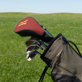 Einfache Monogram, modern braun Golf Headcover (In SItu)