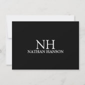 Einfache Monogram-Moderne Geschenkbescheinigung (Rückseite)