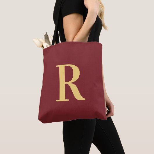 Einfache Monogram, Modernes Burgund Tasche (Von Nahem)