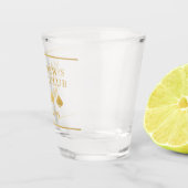 Einfache Monogram Name Poker Club Card Suite Schnapsglas (Rechts)