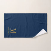 Einfache Monogram Navy BluePersonalized Badhandtuch Set (Handtuch)