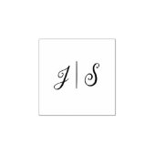 Einfache Monogram Wedding Names Rubber Briefmarke Gummistempel (Prägung)