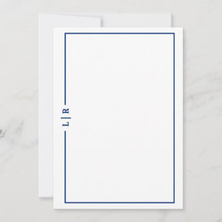 Einfache Monogramm #1 Flache Notizkarte Mitteilungskarte