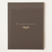 Einfache Monogramm Brown Planer (Rückseite)