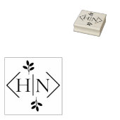 Einfache Monogramm-Buchstaben Gummistempel (Stempel)