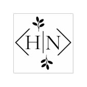Einfache Monogramm-Buchstaben Gummistempel (Prägung)