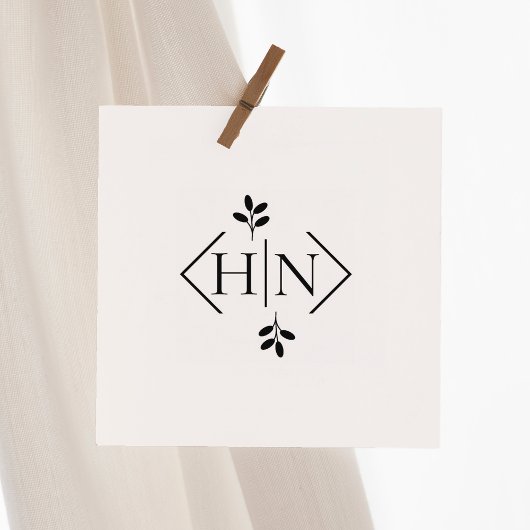 Einfache Monogramm-Buchstaben Gummistempel