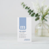 Einfache Monogramm Designer-Visitenkarte Visitenkarte (Stehend Vorderseite)