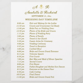 Einfache Monogramm Elegant Hochzeitzeitzeitschrift Flyer