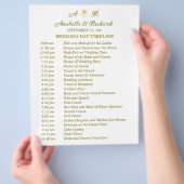 Einfache Monogramm Elegant Hochzeitzeitzeitschrift Flyer (Hand)