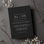 Einfache Monogramm Elegant Minimalistisch Hochzeit Einladung<br><div class="desc">Diese einfache,  minimalistische und moderne Hochzeitseinladung enthält ein Monogramm der Initialen des Paares. Matching Items in unserem Shop für ein komplettes Party Thema. Für weitere Fragen wenden Sie sich bitte an ThePaperieGarden@gmail.com</div>