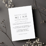 Einfache Monogramm Elegant Minimalistisch Hochzeit Einladung<br><div class="desc">Diese einfache,  minimalistische und moderne Hochzeitseinladung enthält ein Monogramm der Initialen des Paares. Matching Items in unserem Shop für ein komplettes Party Thema. Für weitere Fragen wenden Sie sich bitte an ThePaperieGarden@gmail.com</div>