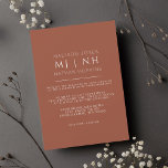Einfache Monogramm Elegant Minimalistisch Hochzeit Einladung<br><div class="desc">Diese einfache,  minimalistische und moderne Hochzeitseinladung enthält ein Monogramm der Initialen des Paares. Matching Items in unserem Shop für ein komplettes Party Thema. Für weitere Fragen wenden Sie sich bitte an ThePaperieGarden@gmail.com</div>