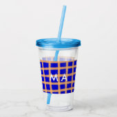 Einfache Monogramm fügen Sie den Namen Mann minima Acryltrinkbecher (Rückseite)