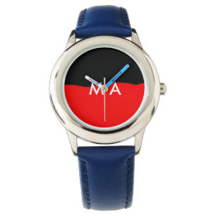 Einfache Monogramm fügen Sie den Namen Mann minima Armbanduhr