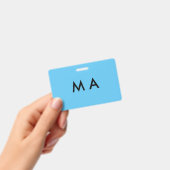 Einfache Monogramm fügen Sie den Namen Mann minima Ausweis (Handheld)