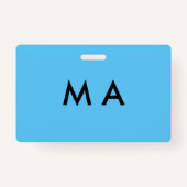 Einfache Monogramm fügen Sie den Namen Mann minima Ausweis (Rückseite)