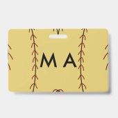 Einfache Monogramm fügen Sie den Namen Mann minima Ausweis (Rückseite)
