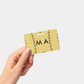 Einfache Monogramm fügen Sie den Namen Mann minima Ausweis (Handheld)