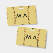 Einfache Monogramm fügen Sie den Namen Mann minima Ausweis (Vorder- & Rückseite)