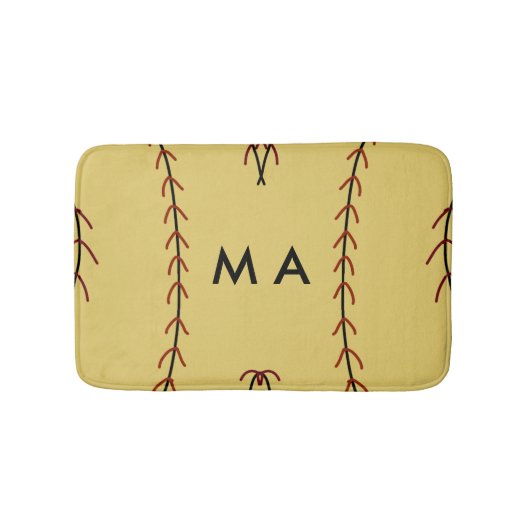 Einfache Monogramm fügen Sie den Namen Mann minima Badematte (Vorderseite)